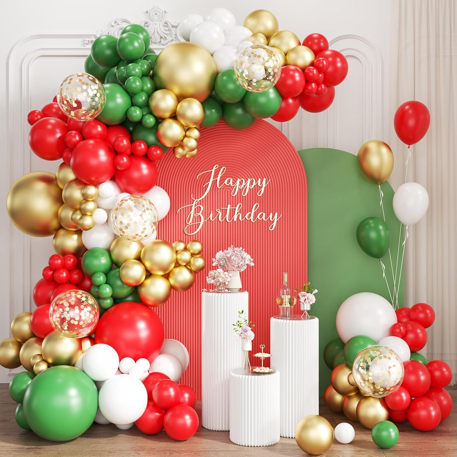 Balloon Arch Kit - Kit d'arche de ballons rouge, blanc,