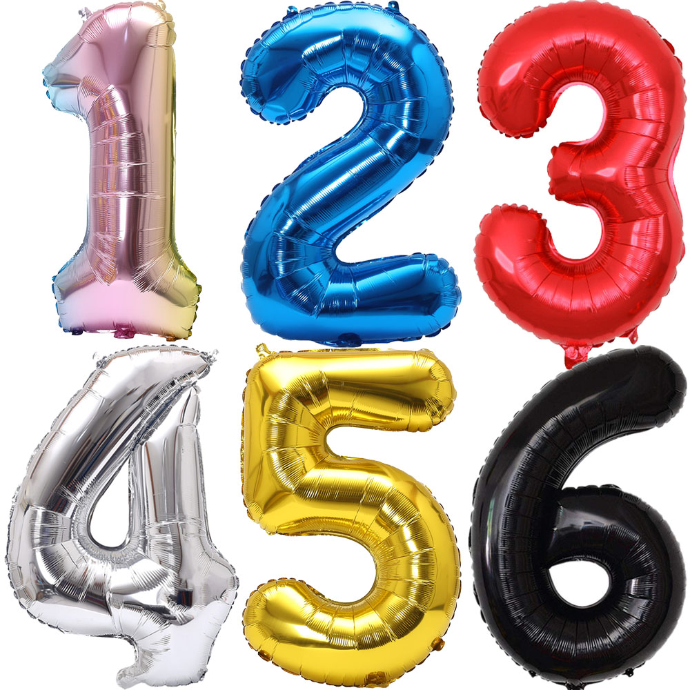 Balloon Pump Hand - Ballon en aluminium avec chiffres dégradés