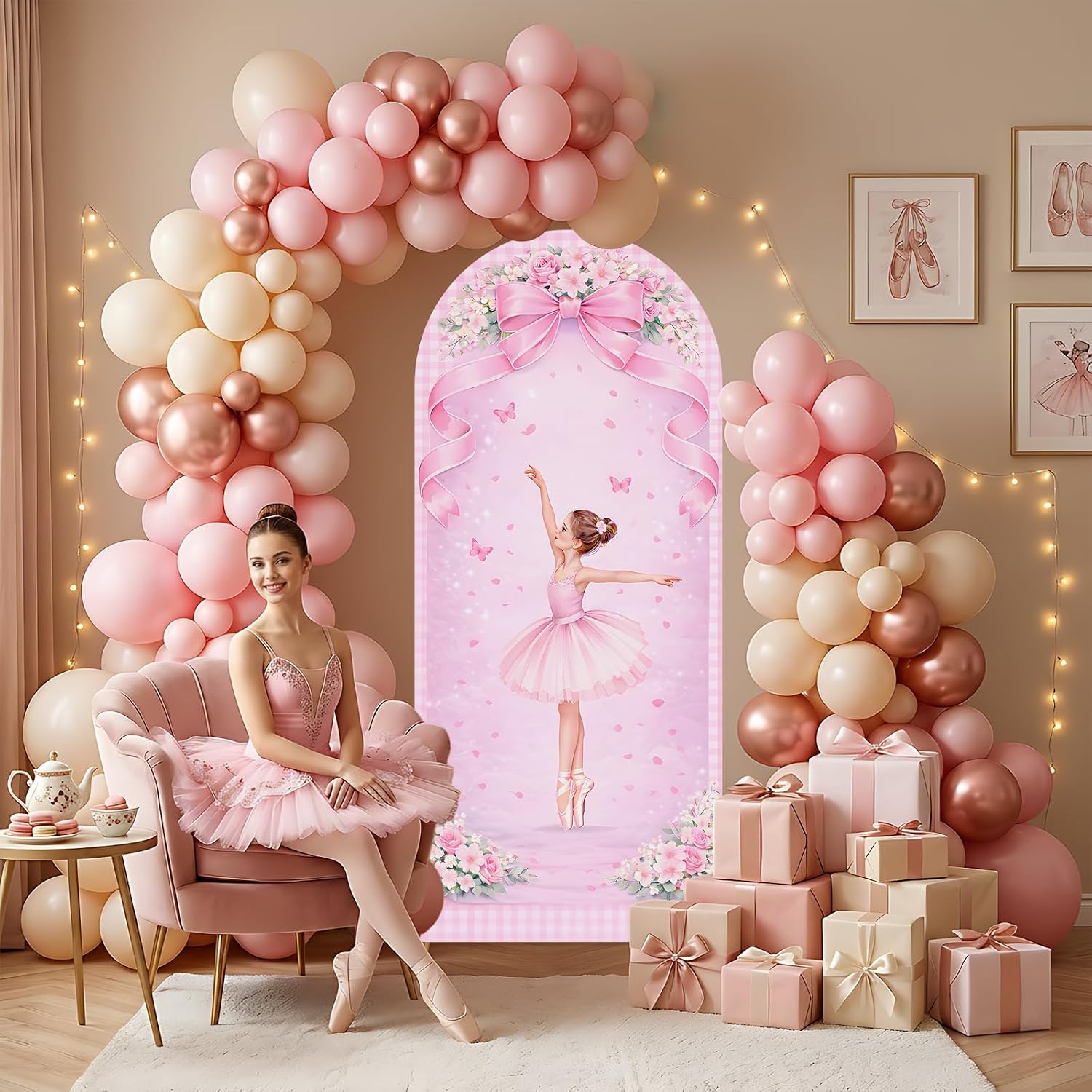 Dessert Table Backdrop - Toile de fond personnalisée double face