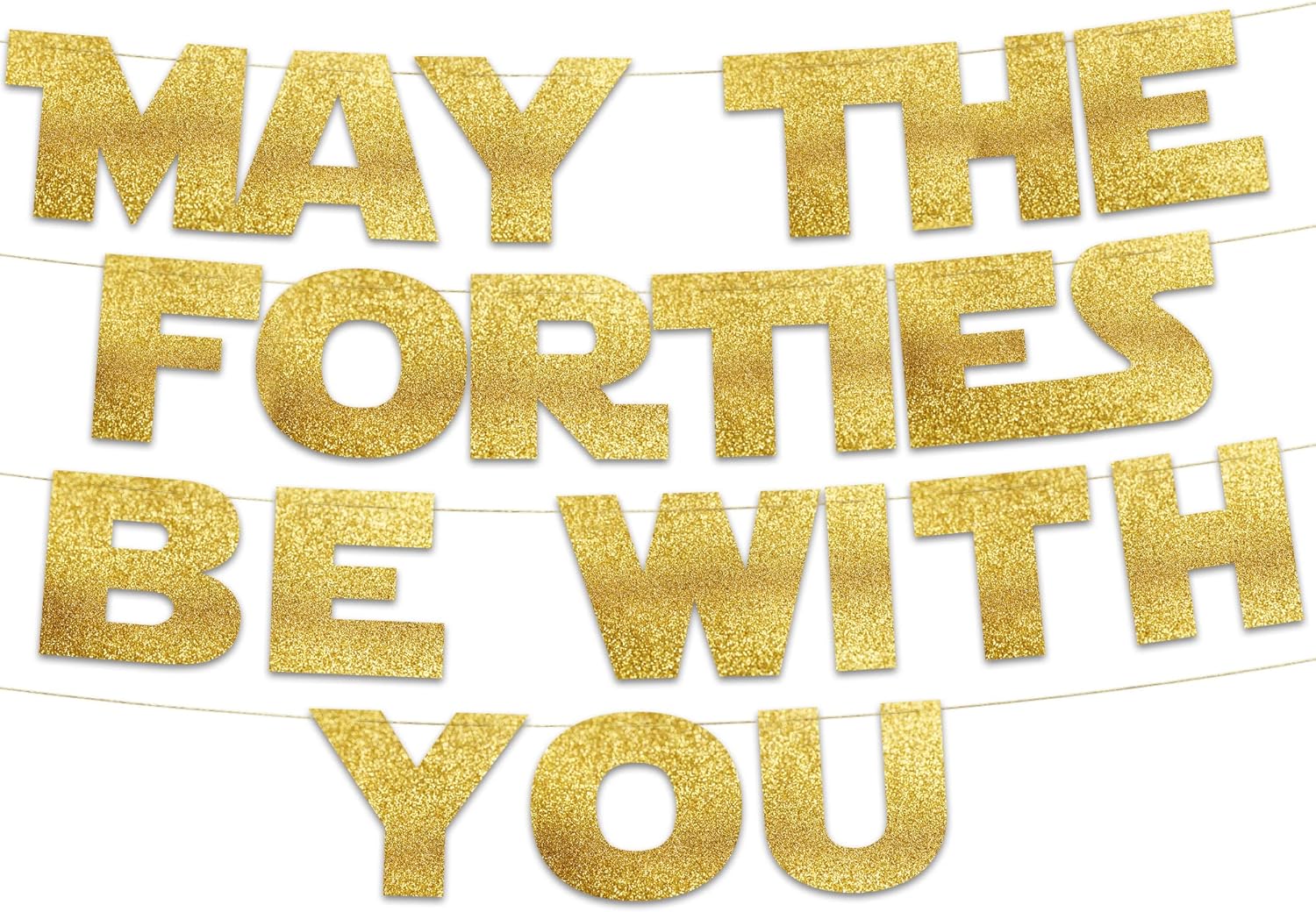 Party Banner Gold - Bannière May The Forties Be With