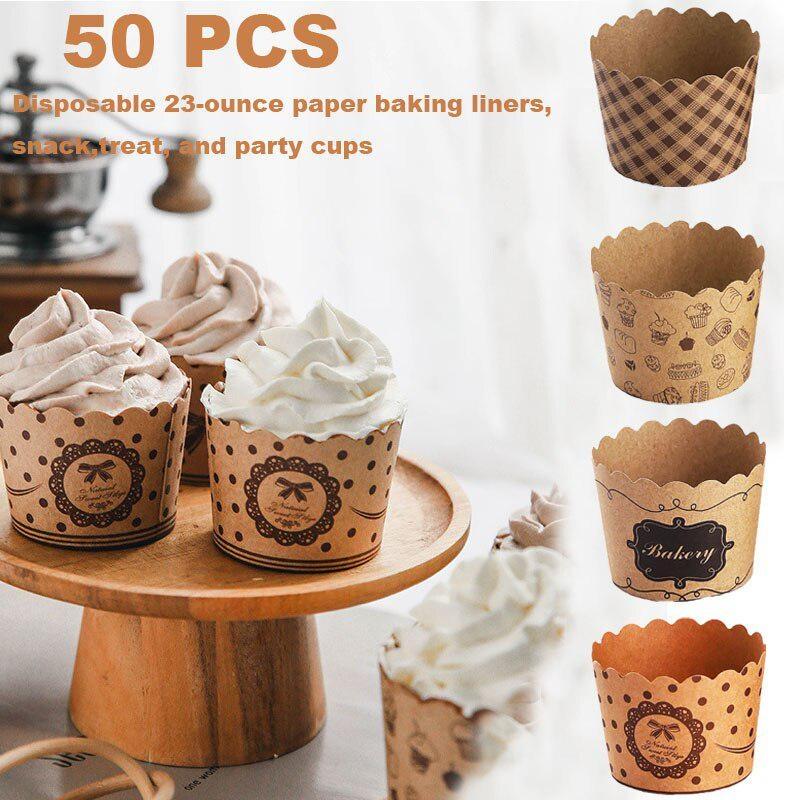 Plastic Cup 50Pcs - Papier de cuisson standard pour gâteau