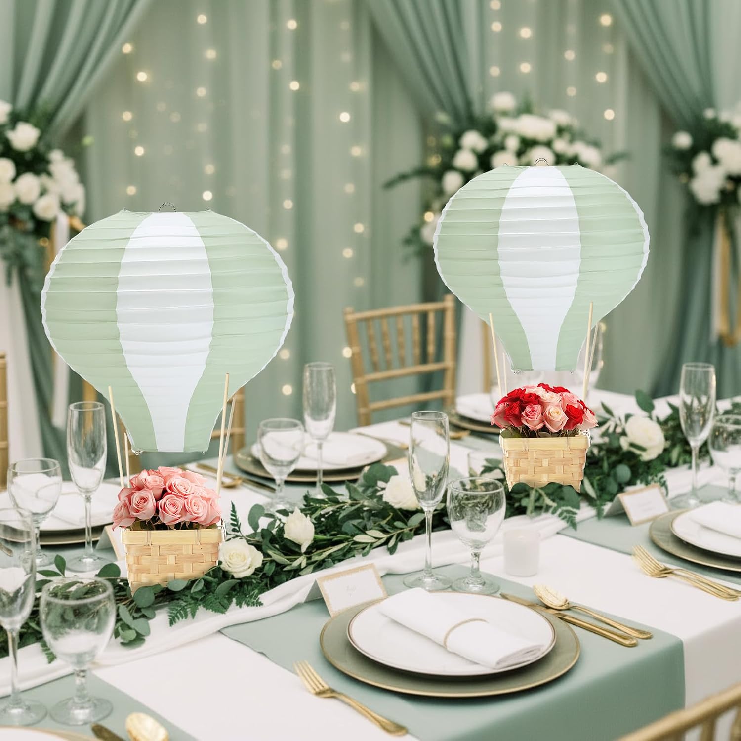 6-24 lanternes en papier coule - Centerpiece Stick avis et prix