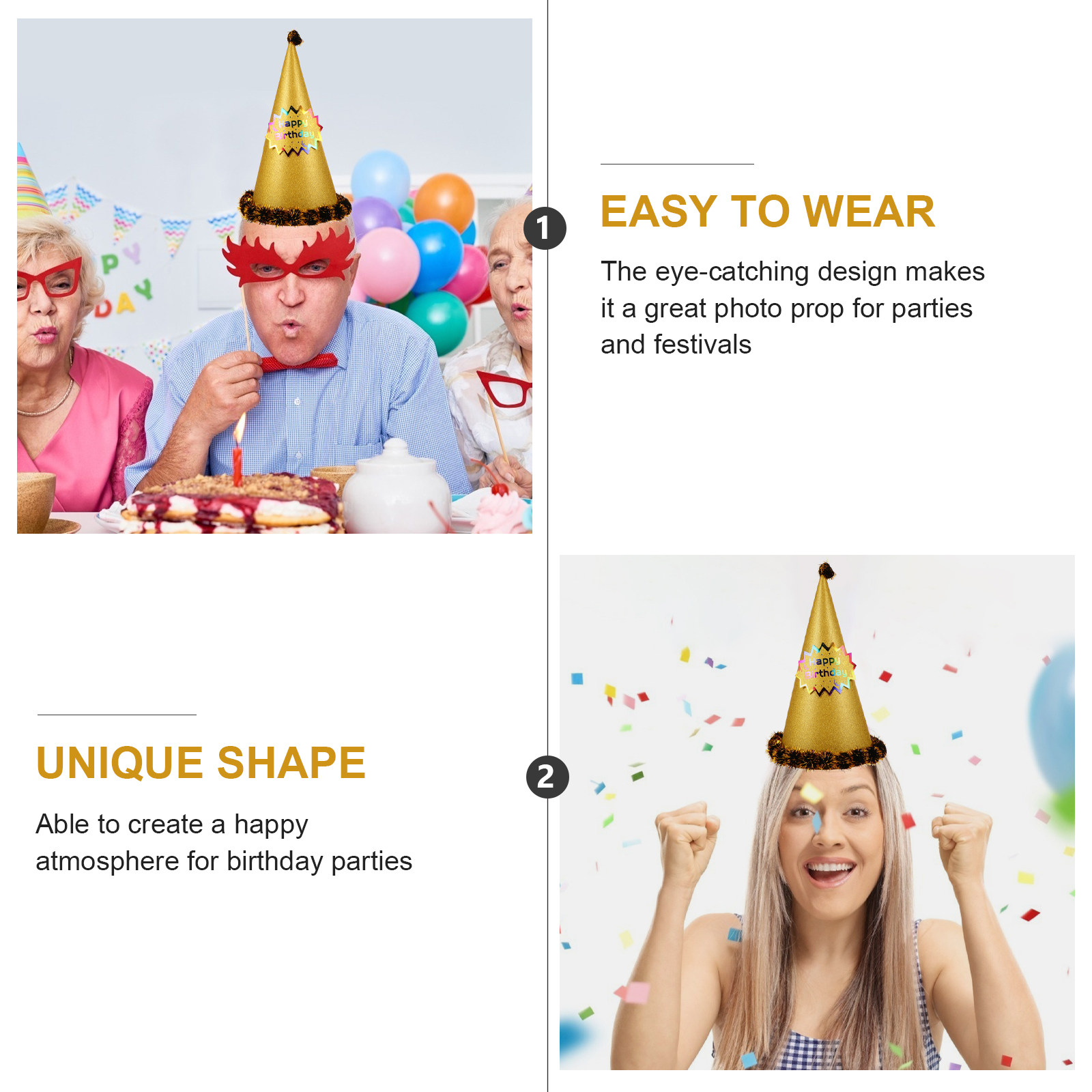 Chapeau de fête en forme de cô - Party Hat Cone avis et prix