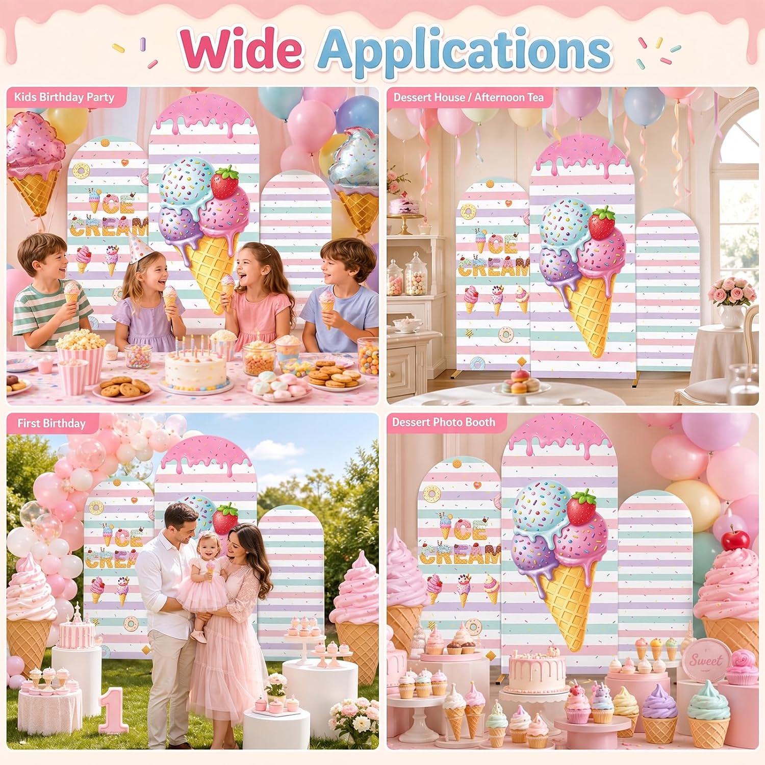 Toile de fond personnalisée à  - Dessert Table Backdrop avis et prix